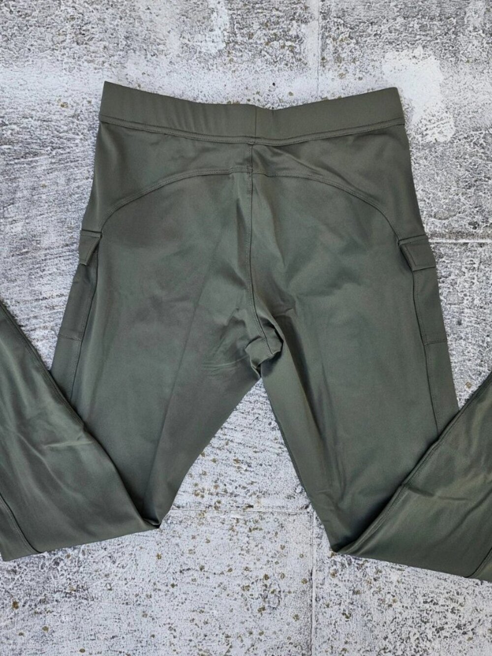 Women Active Pant Olive Polyester Sport Running Yoga Pant Athletic Size XL New - Picture 2 of 13